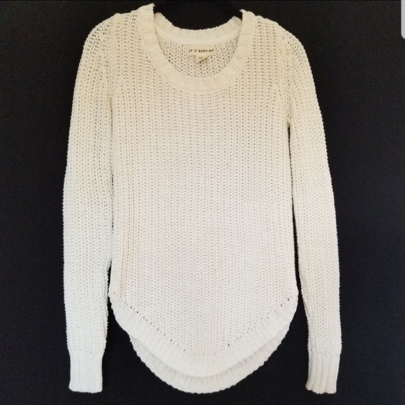 If It Were Me XS White/Gold Scoop Neck Sweater - Picture 7 of 9
